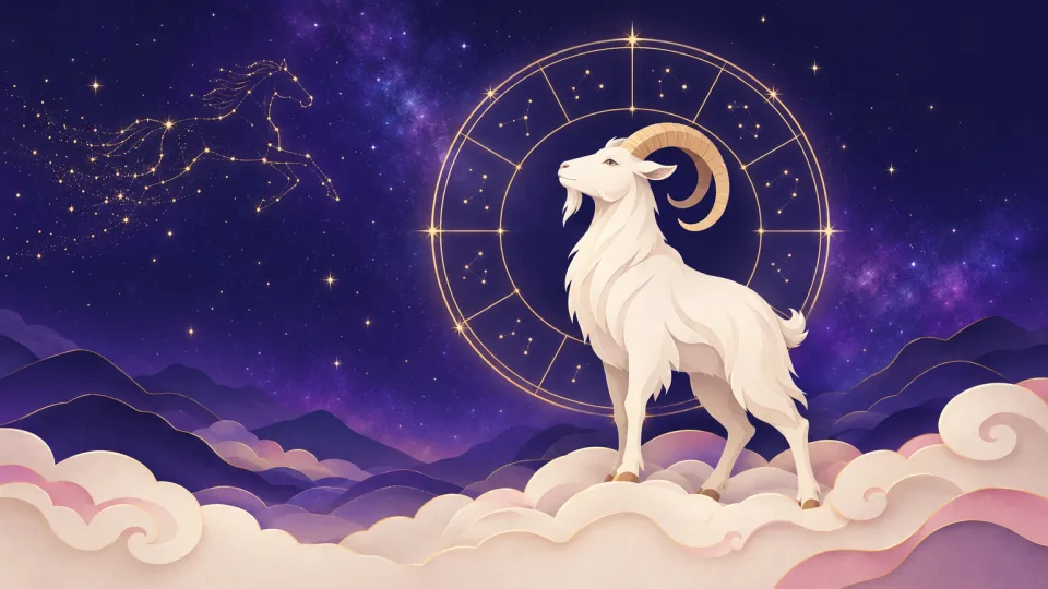 2027 丁未羊年：白羊立在雲上，背後是紫微十二宮星盤